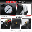 12V 150 PSI Air Compressor Pump with 3-Liter 0.8 Gallon Tank for Trailers Magic Cars 2