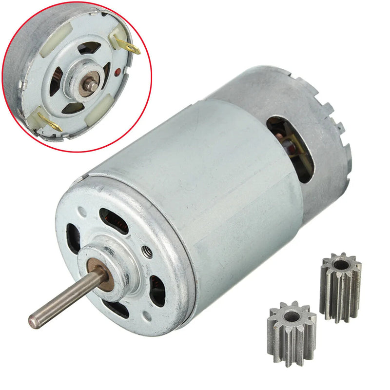 12V DC RS550 Motor 30000 RPM with 10 Teeth Gearbox for RC Electric Ride-On Cars Magic Cars 1