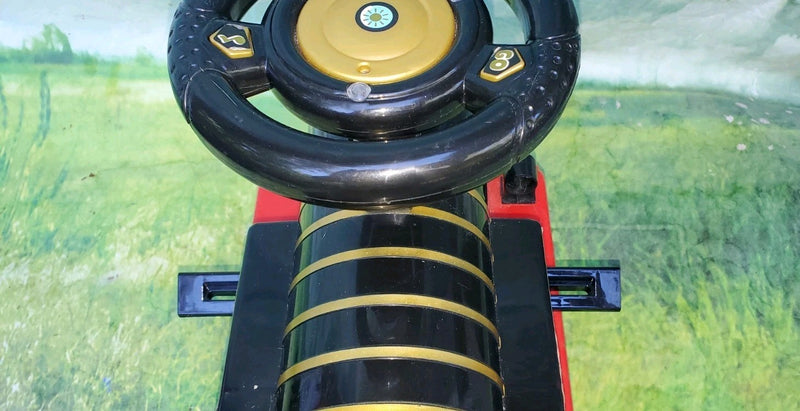 6V Black Ride-On Toy Train with Lights and Sounds for Toddlers Ages 1-3, Small Size Magic Cars 12