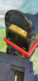 6V Black Ride-On Toy Train with Lights and Sounds for Toddlers Ages 1-3, Small Size Magic Cars 3