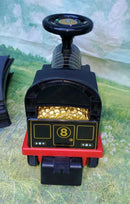 6V Black Ride-On Toy Train with Lights and Sounds for Toddlers Ages 1-3, Small Size Magic Cars 5