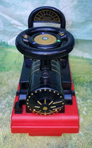 6V Black Ride-On Toy Train with Lights and Sounds for Toddlers Ages 1-3, Small Size Magic Cars 6