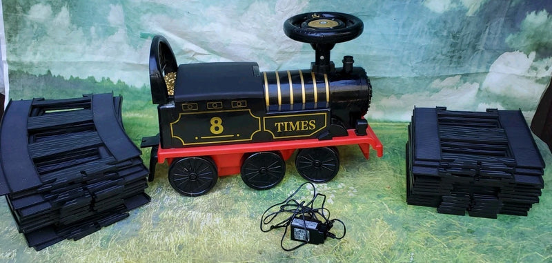 6V Black Ride-On Toy Train with Lights and Sounds for Toddlers Ages 1-3, Small Size Magic Cars Variant 0