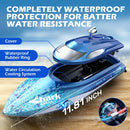 HJ812 Remote Control Shark Boat 20+ MPH with LED Lights for Pool and Lake Fun Magic Cars 2