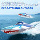 HJ812 Remote Control Shark Boat 20+ MPH with LED Lights for Pool and Lake Fun Magic Cars 4