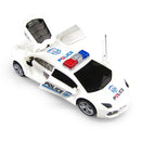 Battery-Powered Police Car with 360° Rotating Lights and Automatic Door Switch Magic Cars 2