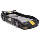 Children's Turbo Race Car Twin Bed in Black Magic Cars 1
