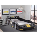 Children's Turbo Race Car Twin Bed in Black Magic Cars 2
