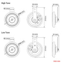 DC12V Universal Motorcycle Horn Set - 105dB Dual Tone Magic Cars 3