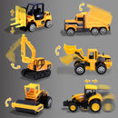 6-Piece Diecast Engineering Vehicle Playset for Kids Magic Cars 6