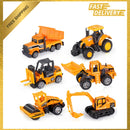 6-Piece Diecast Engineering Vehicle Playset for Kids Magic Cars Variant 0