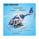 Diecast Blue Police Helicopter Toy for Boys Magic Cars 1