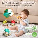 Dinosaur Themed Press and Go Friction Race Cars Toy Set for Kids Magic Cars 2