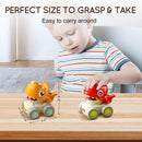Dinosaur Themed Press and Go Friction Race Cars Toy Set for Kids Magic Cars 4