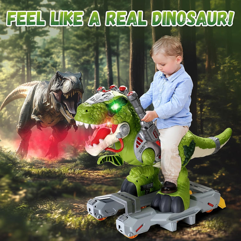 Electric Dinosaur Ride-On Car for Toddlers with Music and LED Lights Magic Cars 4