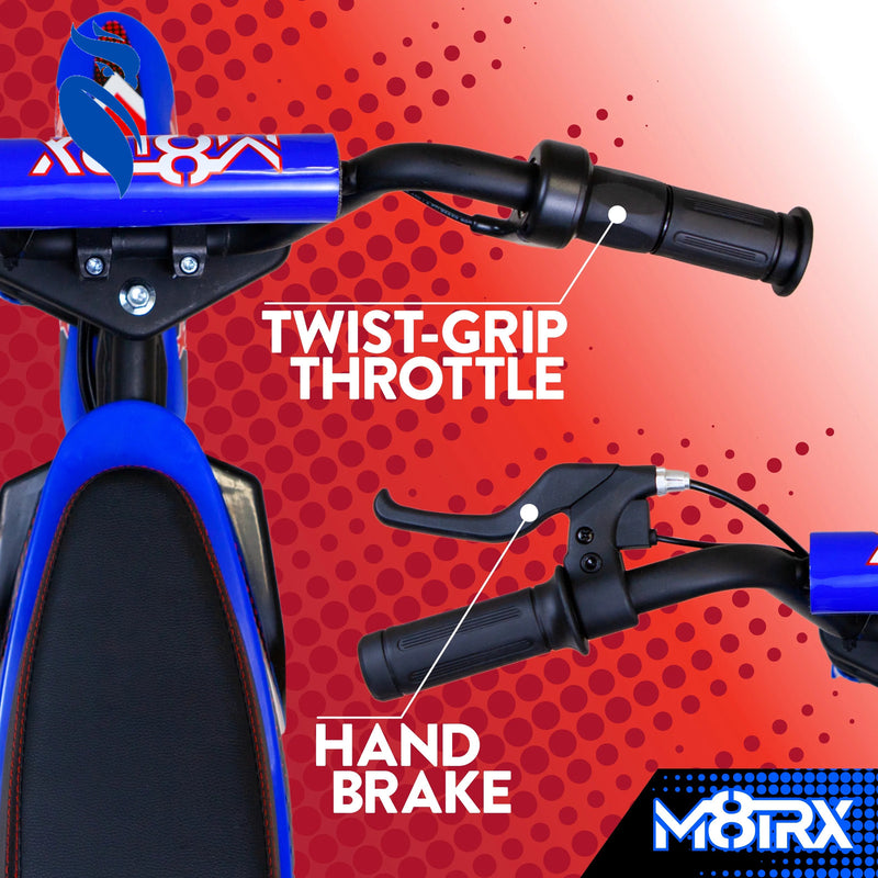 Electric Dirt Bike Toy for Kids and Teens 24V Blue M8TRX Magic Cars 2