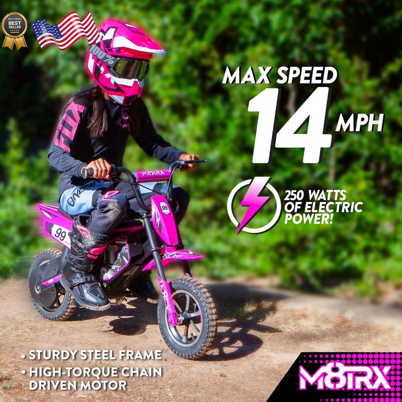 Electric Dirt Bike Toy for Kids and Teens 24V Pink M8TRX Magic Cars 0