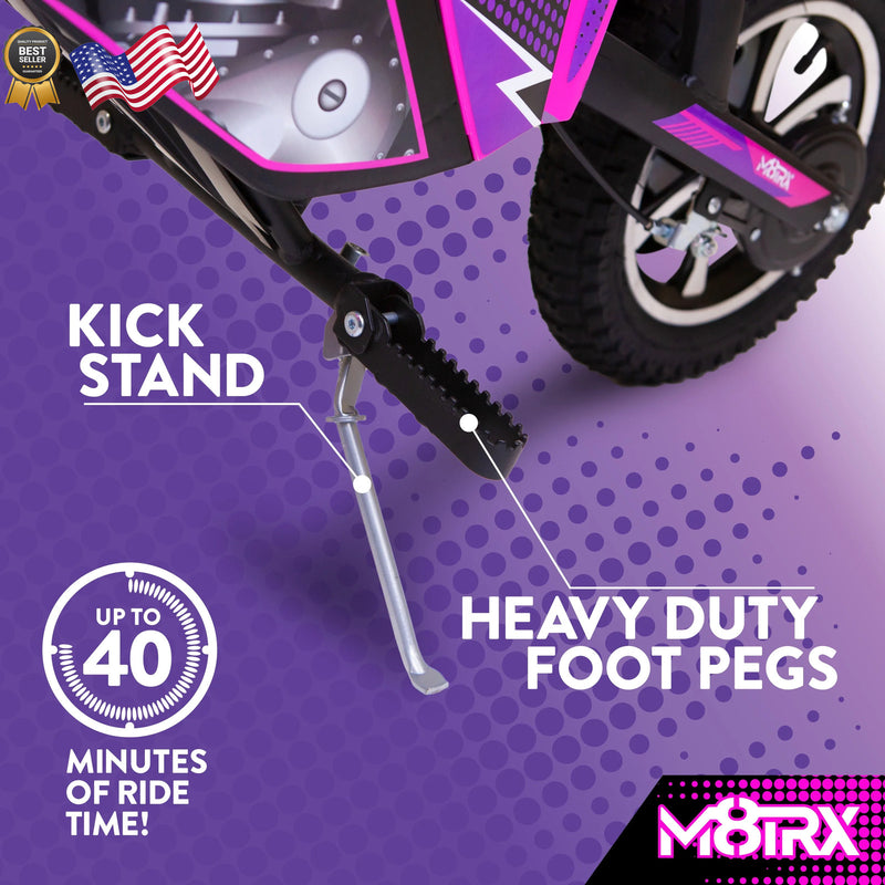 Electric Dirt Bike Toy for Kids and Teens 24V Pink M8TRX Magic Cars 2