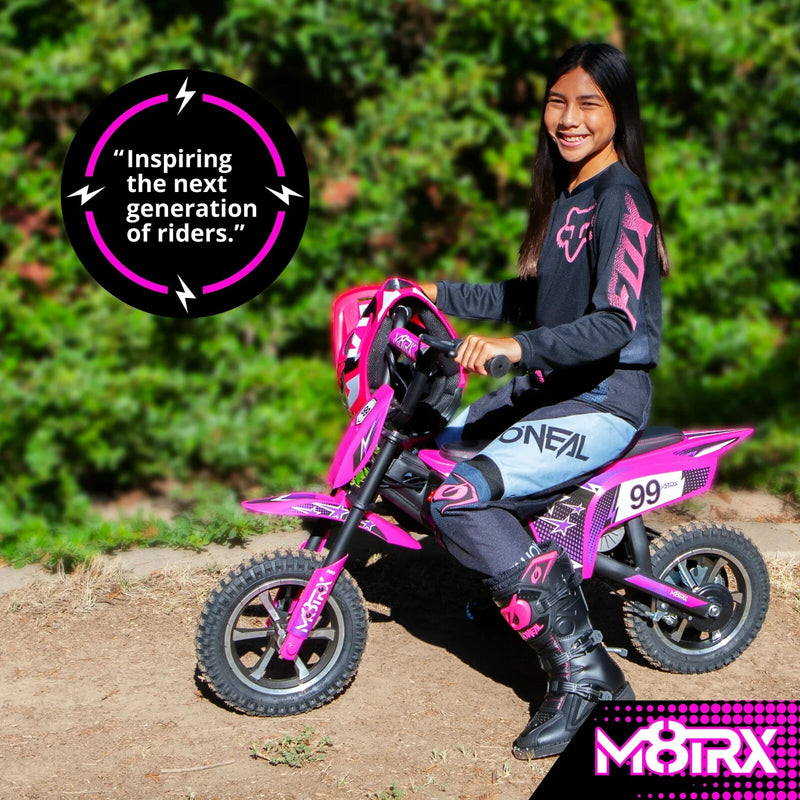 Electric Dirt Bike for Kids and Teens 24V Pink M8TRX Toy Magic Cars 2