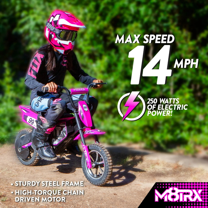 Electric Dirt Bike for Kids and Teens 24V Pink M8TRX Toy Magic Cars 7
