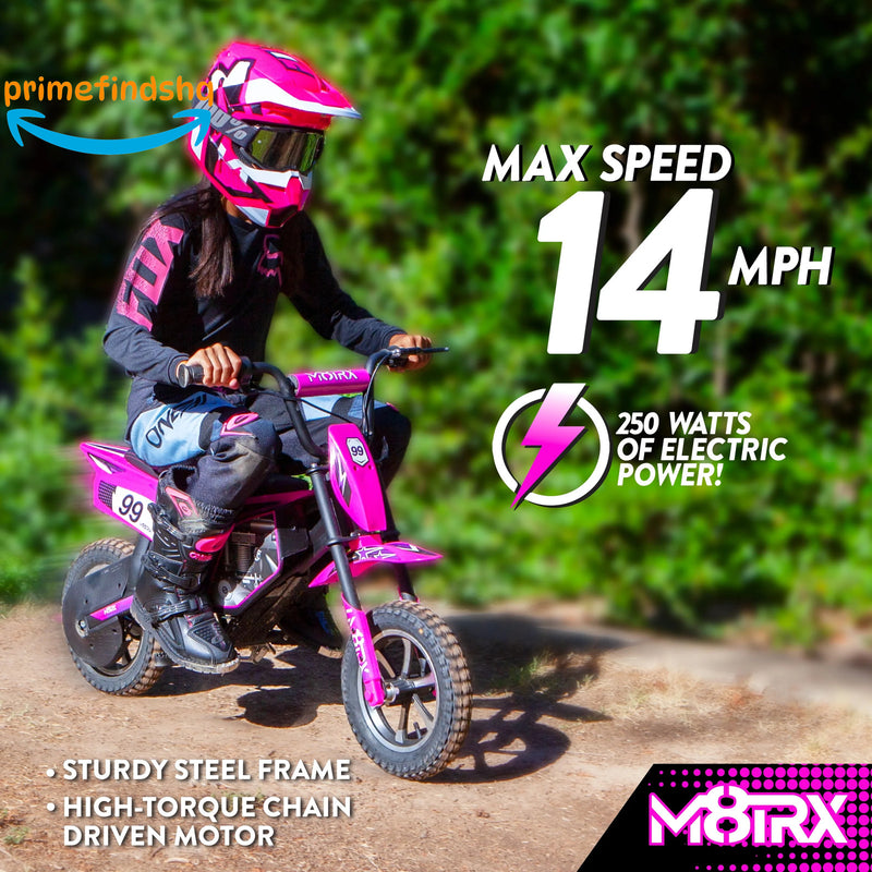 Electric 24V Pink Dirt Bike Toy for Kids and Teens M8TRX Magic Cars 1