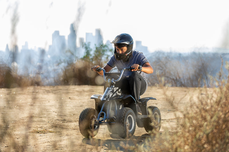 24V Powered Dirt Quad Ride-On with 12" Knobby Tires, Up to 8 MPH for Kids 8+ Magic Cars 5