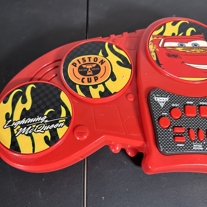 Electric Lightning McQueen Toddler Drum Toy with Sound Effects Magic Cars 2