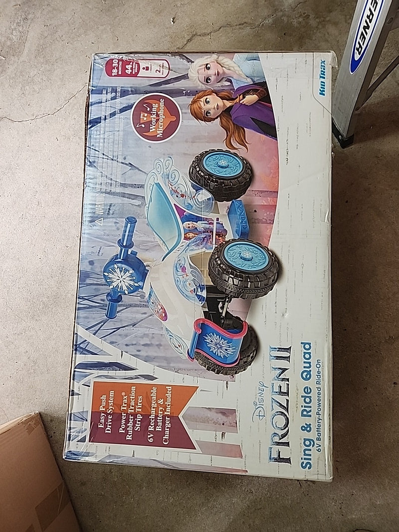 Frozen 2 Toddler 6V 4-Wheel Ride-On Quad Bike Toy with Singing Features Magic Cars 1