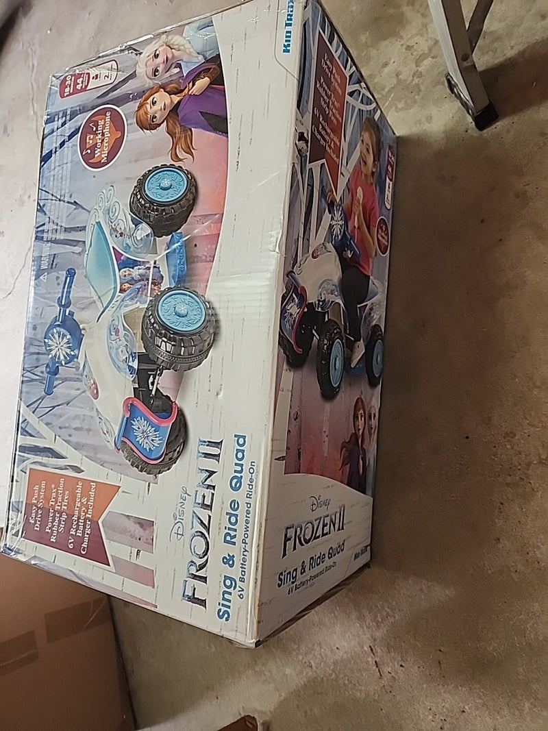 Frozen 2 Toddler 6V 4-Wheel Ride-On Quad Bike Toy with Singing Features Magic Cars 2