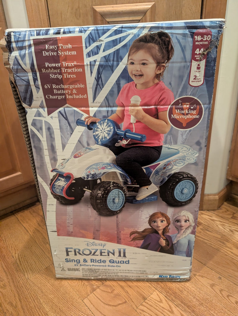 Frozen 2 Kid's 6V Quad Ride-On Toy with 4 Wheels for Toddlers Magic Cars 6