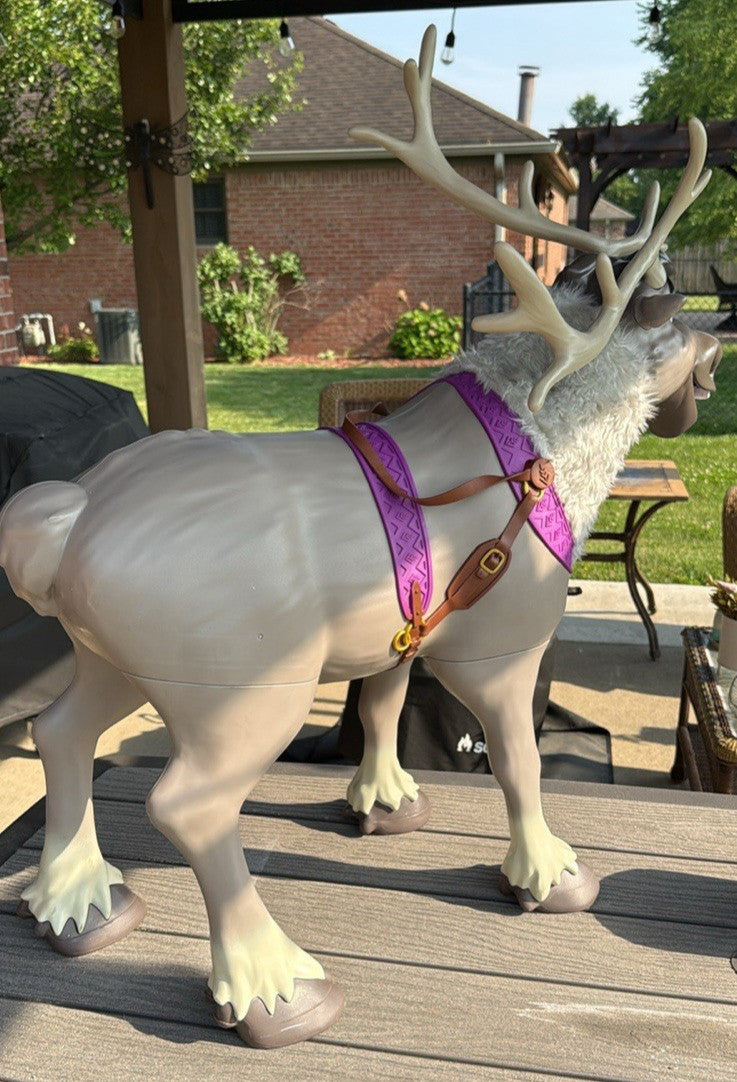 Frozen 2 Sven 3-Foot Ride-On Reindeer Toy with Sounds and Playdate Size Magic Cars 3