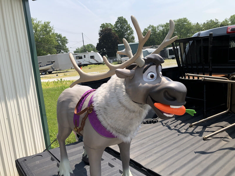 Frozen 2 My Size Playdate Sven Reindeer Ride-On Toy with Sounds and Carrot Accessory Magic Cars 2