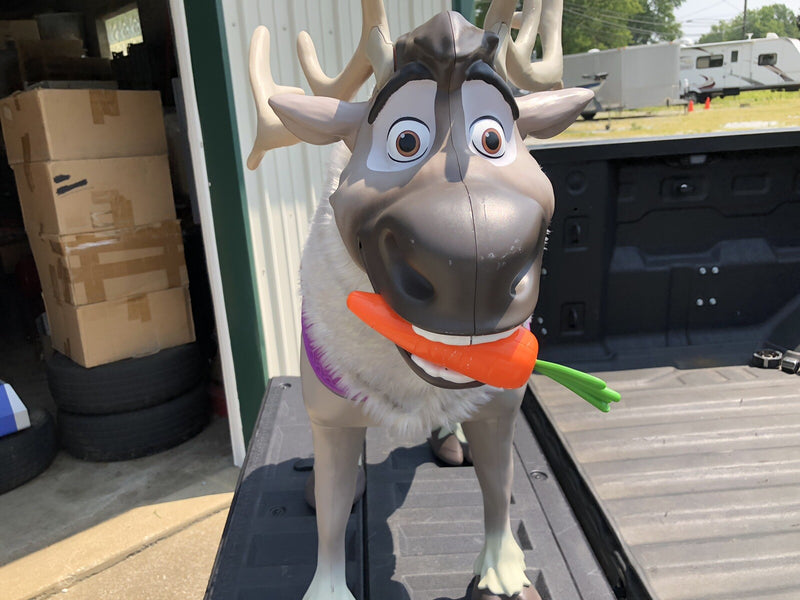 Frozen 2 My Size Playdate Sven Reindeer Ride-On Toy with Sounds and Carrot Accessory Magic Cars 3