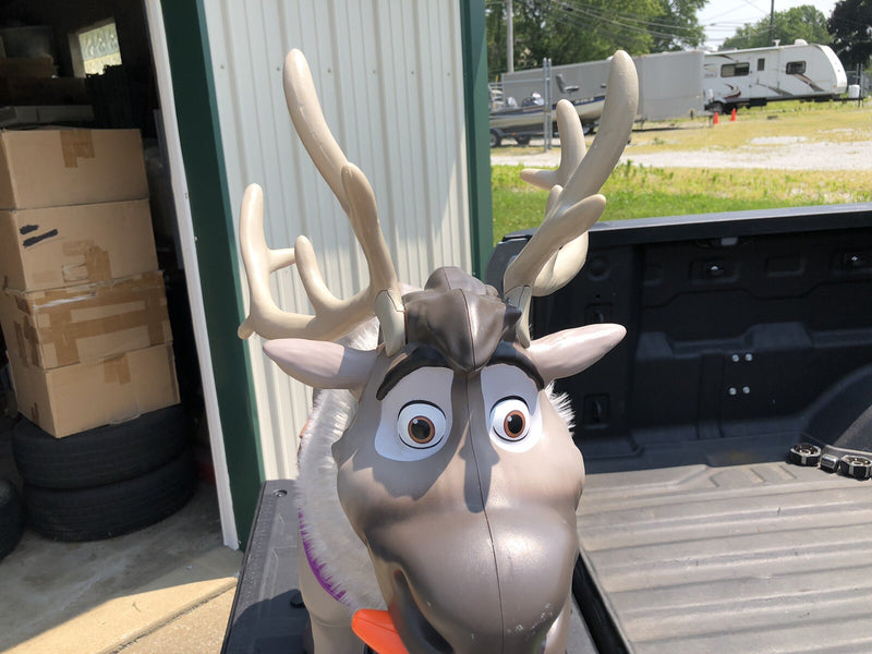 Frozen 2 My Size Playdate Sven Reindeer Ride-On Toy with Sounds and Carrot Accessory Magic Cars 4
