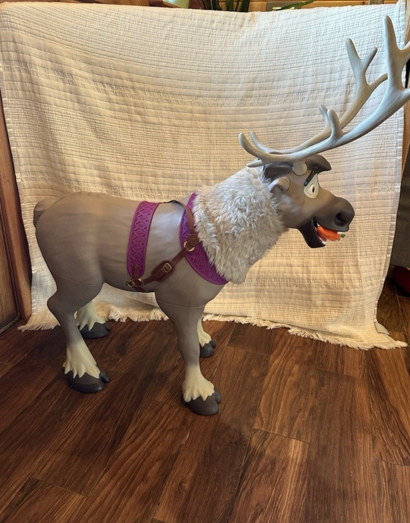 Frozen 2 Sven Ride-On Reindeer Toy with Sounds and Carrot Accessory for Kids Magic Cars 2