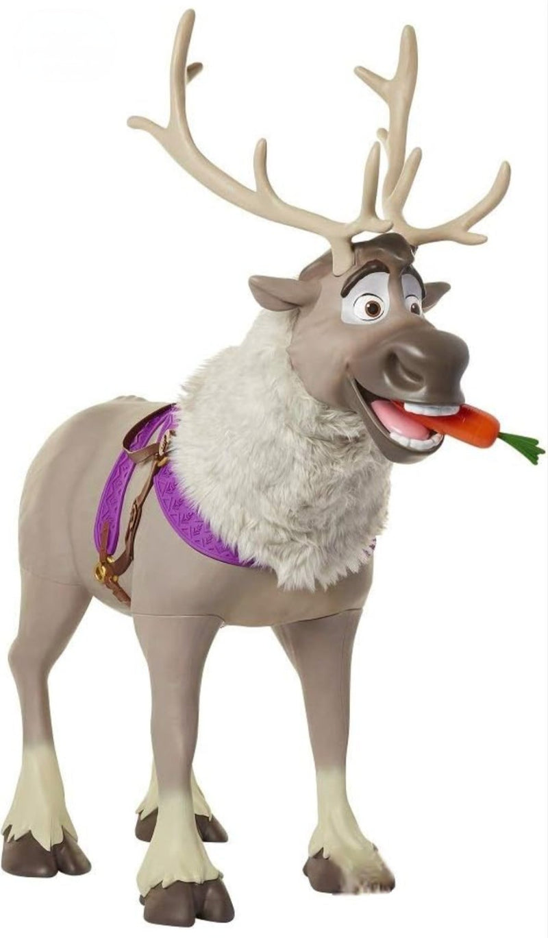 Frozen 2 Ride-On Sven Reindeer Toy with Sound Effects and Carrot Accessory Magic Cars 2