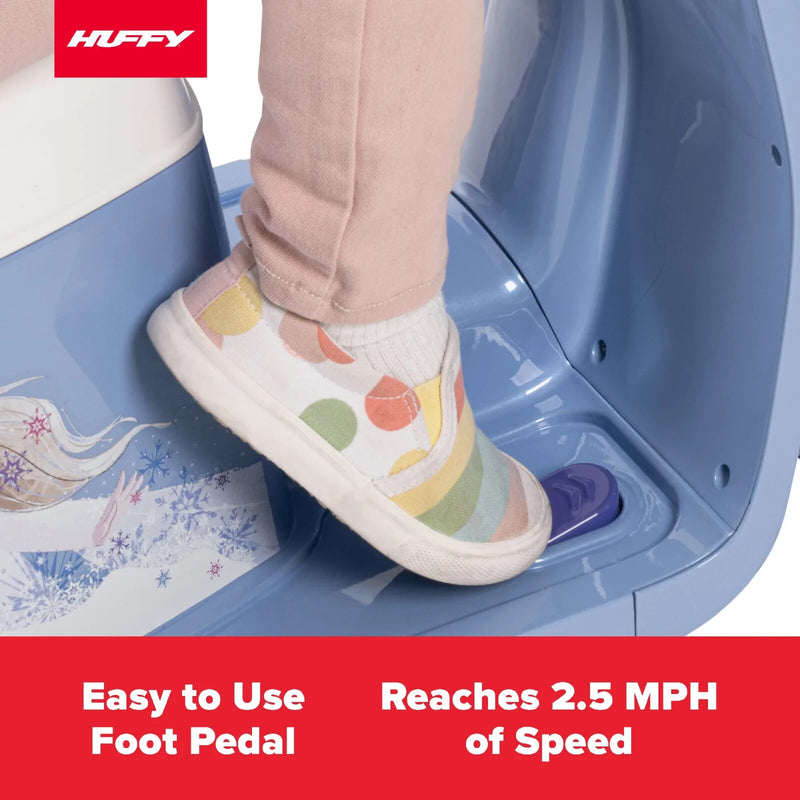 6V Battery-Powered Electric Ice Cream Cart Toy for Ages 3-7, Blue with Frozen Theme Magic Cars 1