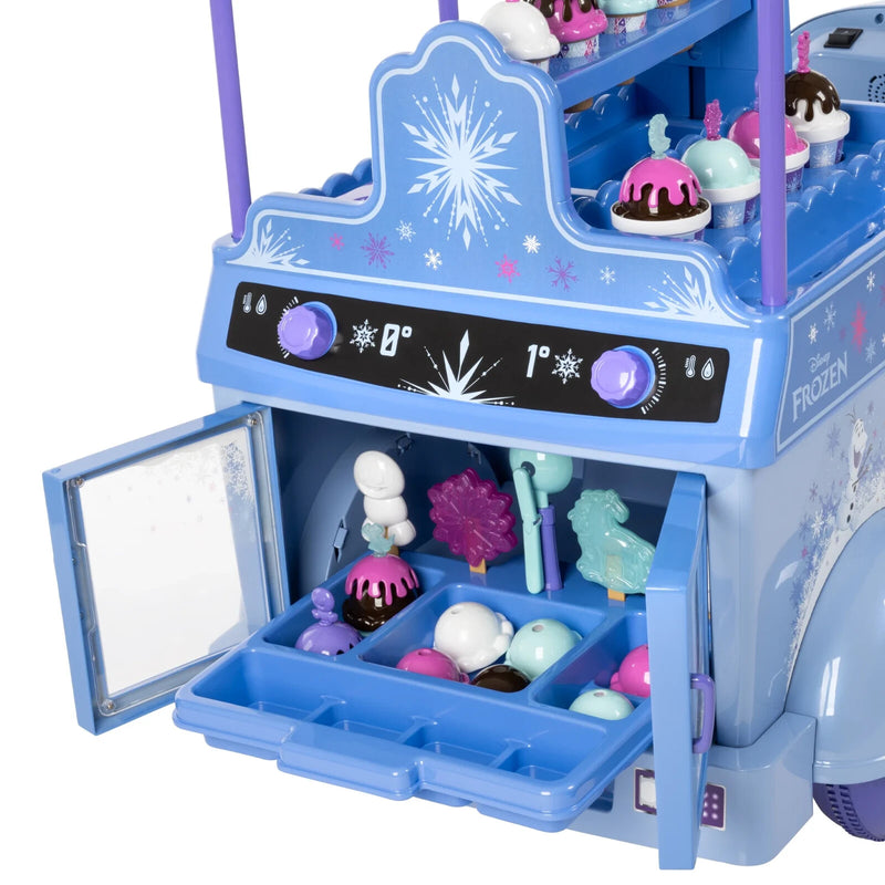 Battery-Powered 6V Electric Ice Cream Cart Toy for Ages 3-7, Blue Magic Cars 3