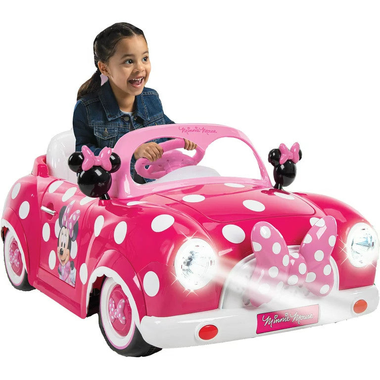 Minnie Mouse Convertible 6V Battery-Powered Ride-On Car for Ages 3+ Magic Cars 0