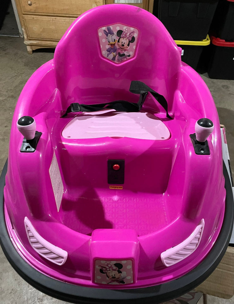 Battery-Powered Minnie Mouse Pink Bumper Ride-On Car for Toddlers 18-48 Months Magic Cars 2