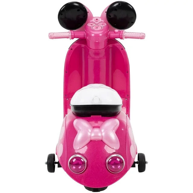 Battery-Powered Pink Minnie Mouse Electric Scooter for Kids Ages 3-7 Magic Cars 4