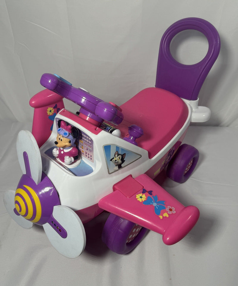 Minnie Mouse Ride-On Airplane Toy with Lights and Sounds in Pink Magic Cars 1