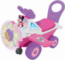 Minnie Mouse Musical Ride-On Plane Toy with Lights and Steering Wheel Magic Cars 2