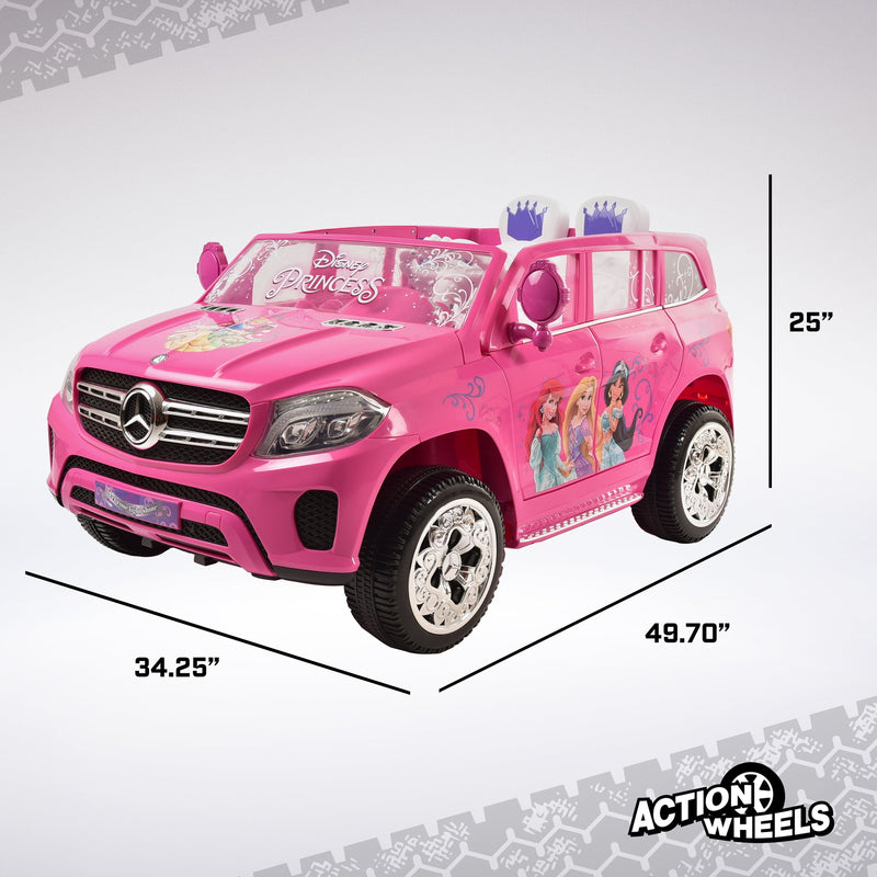 12V Battery-Powered Disney Princess Mercedes GLS 320 Ride-On Car for Ages 3-5, 5 MPH Magic Cars 3