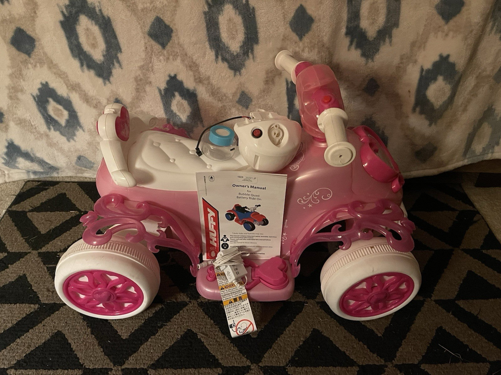 Electric Princess Ride-On Quad Toy with Bubble Feature