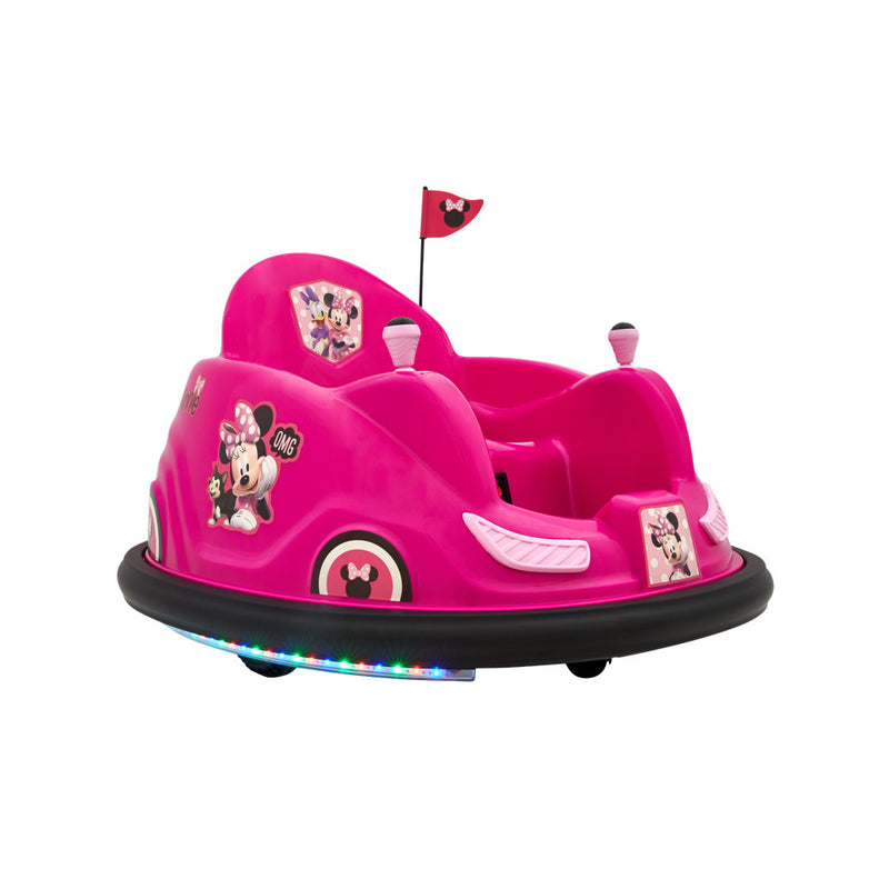 6V Battery-Powered Minnie Mouse Bumper Car Ride-On with Charger Magic Cars 6