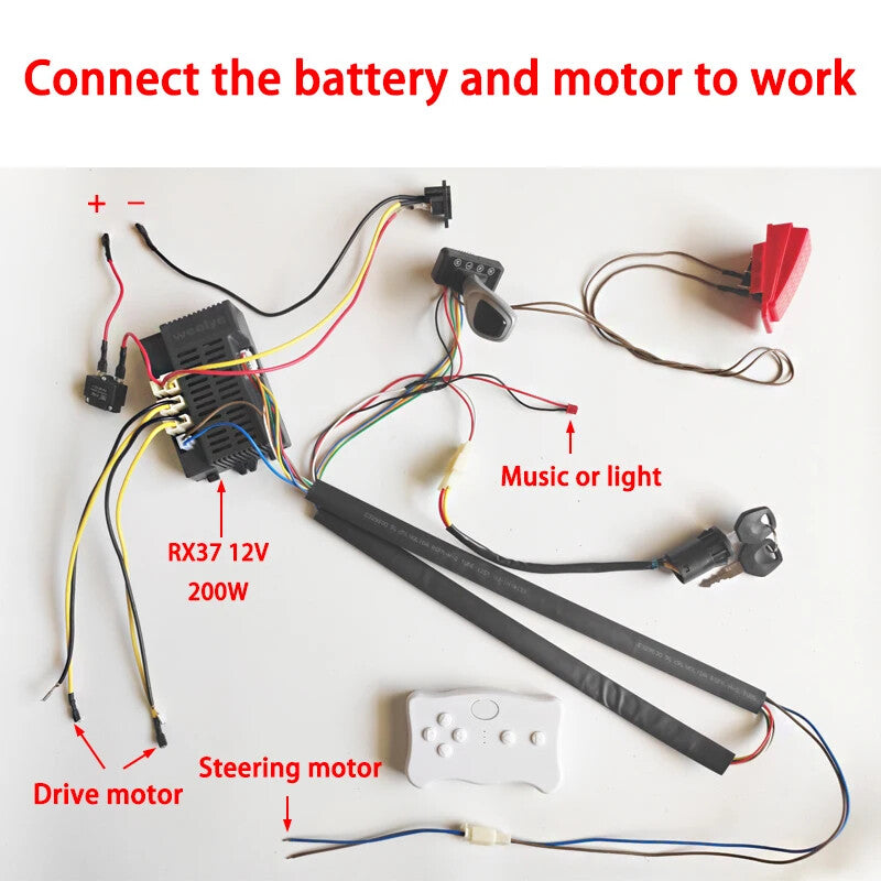 24V 200W Wire Harness Set for Children's Electric Ride-On Car Accessories Magic Cars 13