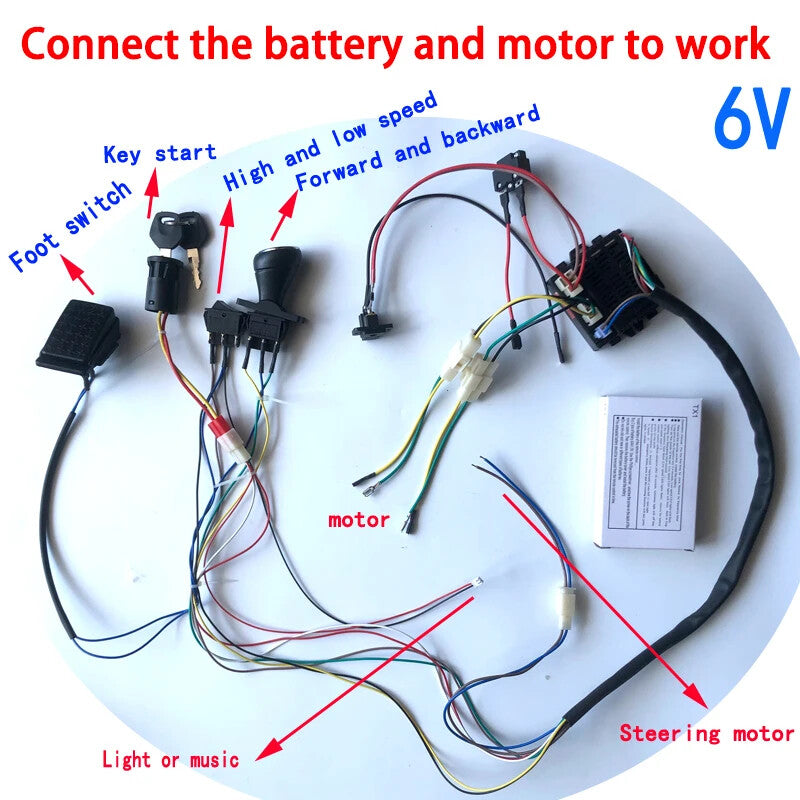 24V 200W Wire Harness Set for Children's Electric Ride-On Car Accessories Magic Cars 17