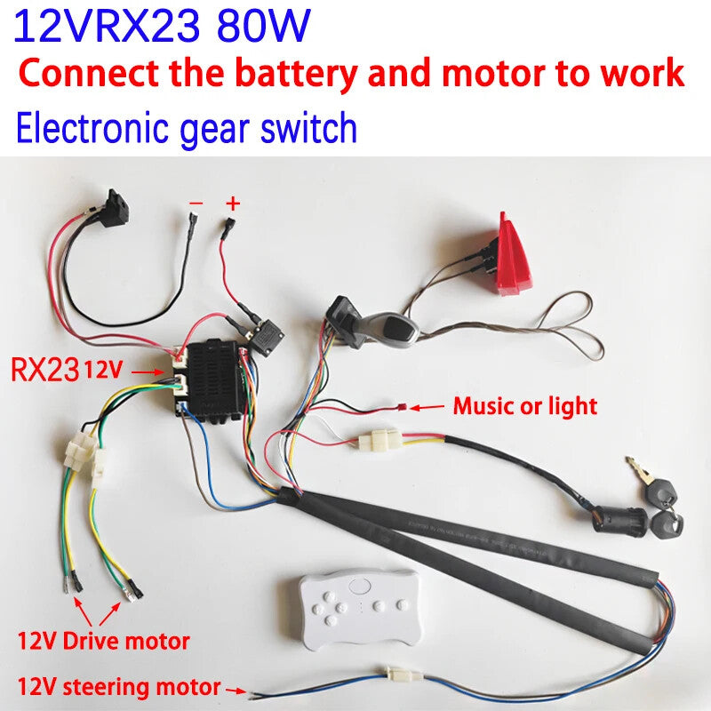 24V 200W Wire Harness Set for Children's Electric Ride-On Car Accessories Magic Cars 19