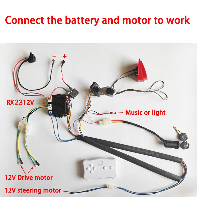 24V 200W Wire Harness Set for Children's Electric Ride-On Car Accessories Magic Cars 2